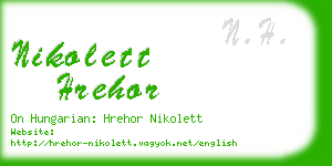 nikolett hrehor business card